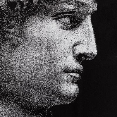 Полотенце махровое Этель «Давид» 70×130 см, 100% хлопок, 420 г/м², чёрно-белое