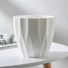 Кашпо для цветов со вставкой «Флюте», 3 л, белое - Фото 1