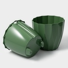 Кашпо для цветов со вставкой «Флюте», 3 л, малахит - Фото 4