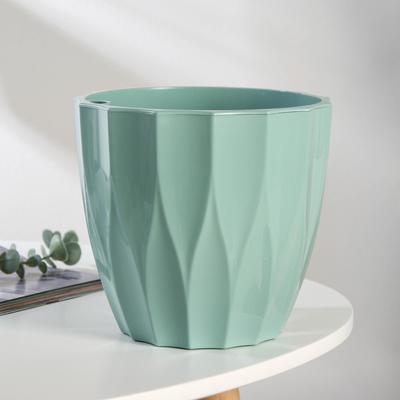 Кашпо для цветов со вставкой «Флюте», 3 л, нефрит