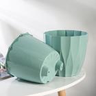 Кашпо для цветов со вставкой «Флюте», 3 л, нефрит - Фото 3