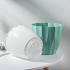 Кашпо для цветов со вставкой «Флюте», 3 л, нефрит - Фото 6