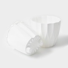 Кашпо для цветов со вставкой «Флюте», 1.9 л, белое - Фото 4