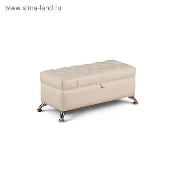 Банкетка «Рондель» с ПМ, 950 × 410 × 420 мм, экокожа, цвет nice beige