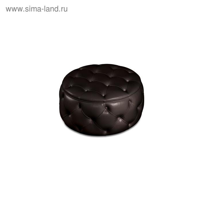 Пуф «Рондель большой», 900 × 900 × 450 мм, глухой, экокожа, цвет пралине