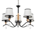 Люстра "Брюссель" 5x60Вт E14 черный 58х58х85 см BayerLux - фото 23767205