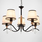 Люстра "Брюссель" 5x60Вт E14 черный 58х58х85 см BayerLux - фото 23767206