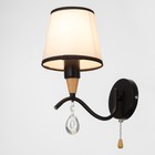 Бра "Брюссель" 1x60Вт E14 черный 26х14х26 см. - фото 24364781