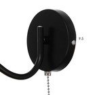 Бра "Брюссель" 1x60Вт E14 черный 26х14х26 см. - фото 24364785