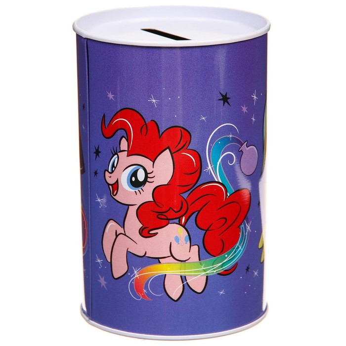 Копилка металлическая, 6,5 см х 6,5 см х 12 см "Make your own magic", My Little Pony - фото 1905730308