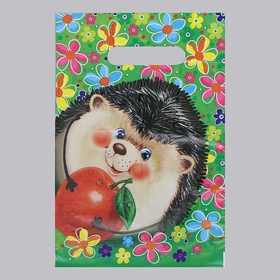 Пакет «Ёжик», полиэтиленовый с вырубной ручкой, детский, 30 мкм, 20?30 см (комплект 100 шт)