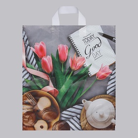 Пакет «Завтрак», полиэтиленовый с петлевой ручкой, 38?42 см, 40 мкм (комплект 25 шт)