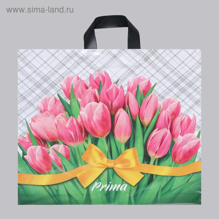 Пакет "Розовая весна", полиэтиленовый с петлевой ручкой, 44 х 44 см, 70 мкм - Фото 1