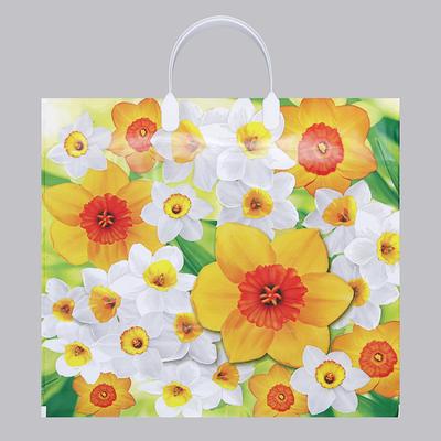 Пакет «Нарцисс», полиэтиленовый с пластиковой ручкой, 80 мкм 37×34 см