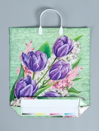 Пакет «Беатрис», полиэтиленовый с пластиковой ручкой, 100 мкм 40×44 см - Фото 3