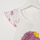 Пижама для девочки, цвет розовый/молочный, рост 110-116 см - Фото 2