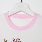 Пижама для девочки, цвет молочный/розовый, рост 98-104 см - Фото 2