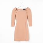 Платье женское мини MIST, размер 48, бежевое 5456957