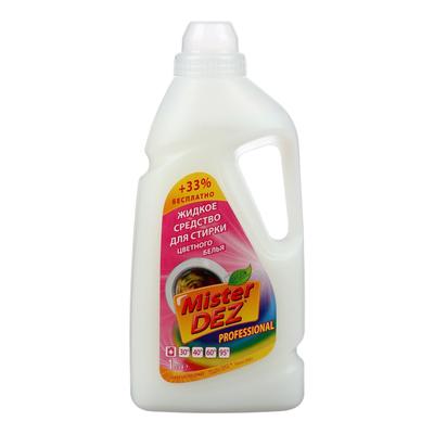 Жидкое средство для стирки Mister Dez Eco-Cleaning, гель, для цветных тканей,1 л