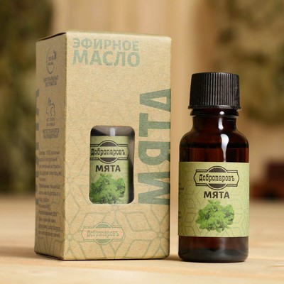Масло эфирное «Мята» 20 мл, крафт, Добропаровъ