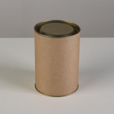 Тубус 76×110 мм (90 мм внутренняя высота),плотный картон, металлическая крышка