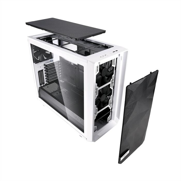 Корпус Fractal Design Meshify S2 White TG, без БП, E-ATX, Midi-Tower, белый - фото 51298376