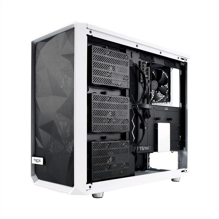 Корпус Fractal Design Meshify S2 White TG, без БП, E-ATX, Midi-Tower, белый - фото 51298381