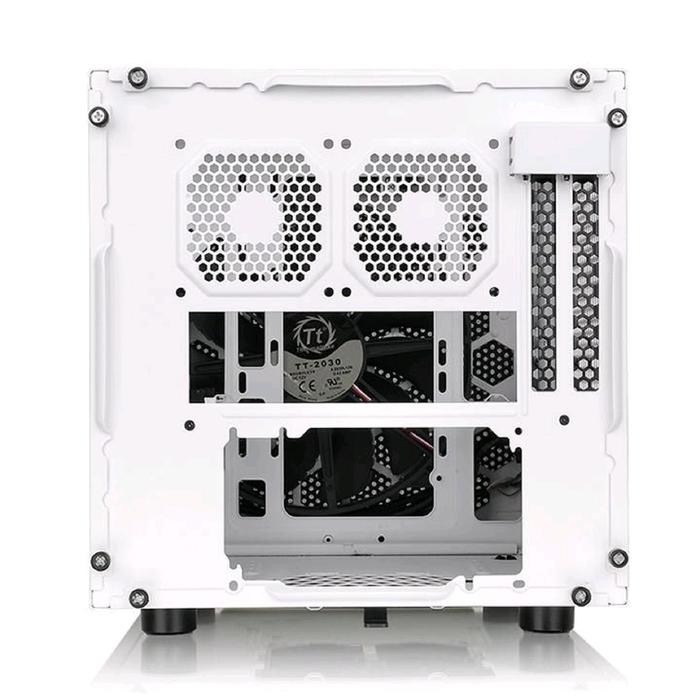 Корпус Thermaltake Core V1 Snow, без БП, miniITX, Desktop, белый - фото 51298388