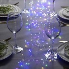 Гирлянда «Мишура» 2 м роса, IP20, серебристая нить, 200 LED, свечение мульти, 12 В - Фото 1