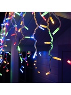 Гирлянда "Бахрома" 3 х 0.6 м , IP65, УМС, белая нить каучук, 108 LED, свечение мульти, 220 В - Фото 8