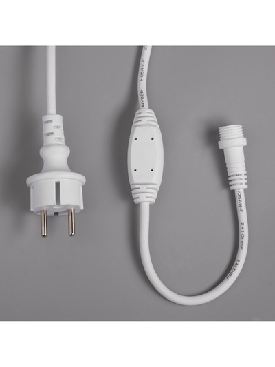 Гирлянда «Бахрома» 3×0.6 м, IP65, УМС, белая нить каучук, 108 LED, свечение мульти, 220 В