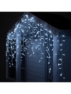 Гирлянда "Бахрома" 3 х 0.9 м , IP65, УМС, белая нить каучук, 144 LED, свечение белое, 220 В - Фото 6