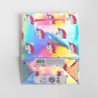 Пакет подарочный голографический, упаковка, «Единорожки», 12×15×5.5 см 5307542