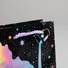 Пакет подарочный голографический, упаковка, «Follow your dreams», 12 х 15 х 5.5 см - Фото 3