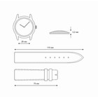 Ремешок для часов, мужской, 20 мм, запряжник 75 мм, горт 115 мм, натуральная кожа, белый - Фото 5