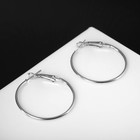 Серьги-кольца 6 пар «Настроение» классика, цвет серебро - фото 6370726