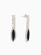 Набор 2 предмета: серьги, колье «Листопад» тонкий ромб, цвет чёрно-белый в серебре, 45 см - Фото 4