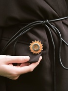 Брошь-кулон «Подсолнух», цвет серо-золотой в золоте - Фото 4