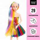 Кукла-модель шарнирная «Радужный стиль», в платье - фото 2439081