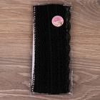 Кружево гипюровое, двухслойное, 25 мм × 6,8 ± 0,5 м, цвет чёрный - Фото 2