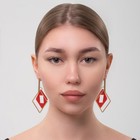 Серьги ассорти «Иллюзия», цвет ярко-красный в золоте - Фото 4