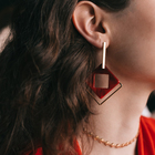 Серьги ассорти «Иллюзия», цвет ярко-красный в золоте - Фото 2