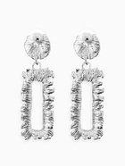 Серьги металл «Карибы», прямоугольные, цвет серебро - Фото 3