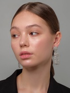 Серьги металл «Карибы», прямоугольные, цвет серебро - Фото 2