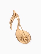 Брошь «Нота» из симфонии, белая в золоте - Фото 2