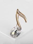 Брошь «Нота» из симфонии, белая в золоте 5600462