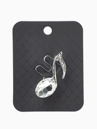 Брошь «Нота» из симфонии, белая в серебре  (артикул 5600463)  большой выбор товаров оптом и в розницу по низким ценам с доставкой