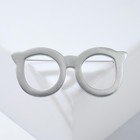 Брошь «Очки» маленькие, цвет серебро - Фото 2