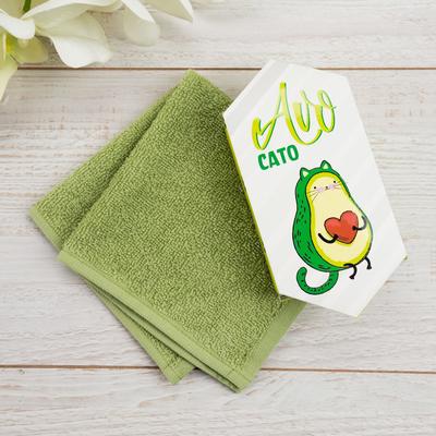 Полотенце махровое «Этель. Avocato», 30×30 см, 100% хлопок, 340 г/м²