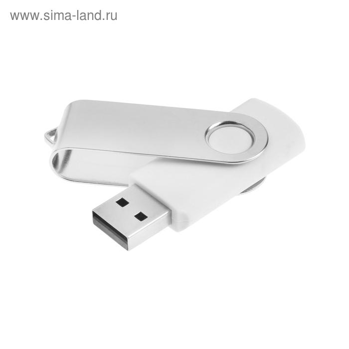 Флешка L 104 W, 16 ГБ, USB2.0, чт до 25 Мб/с, зап до 15 Мб/с, белая - Фото 1